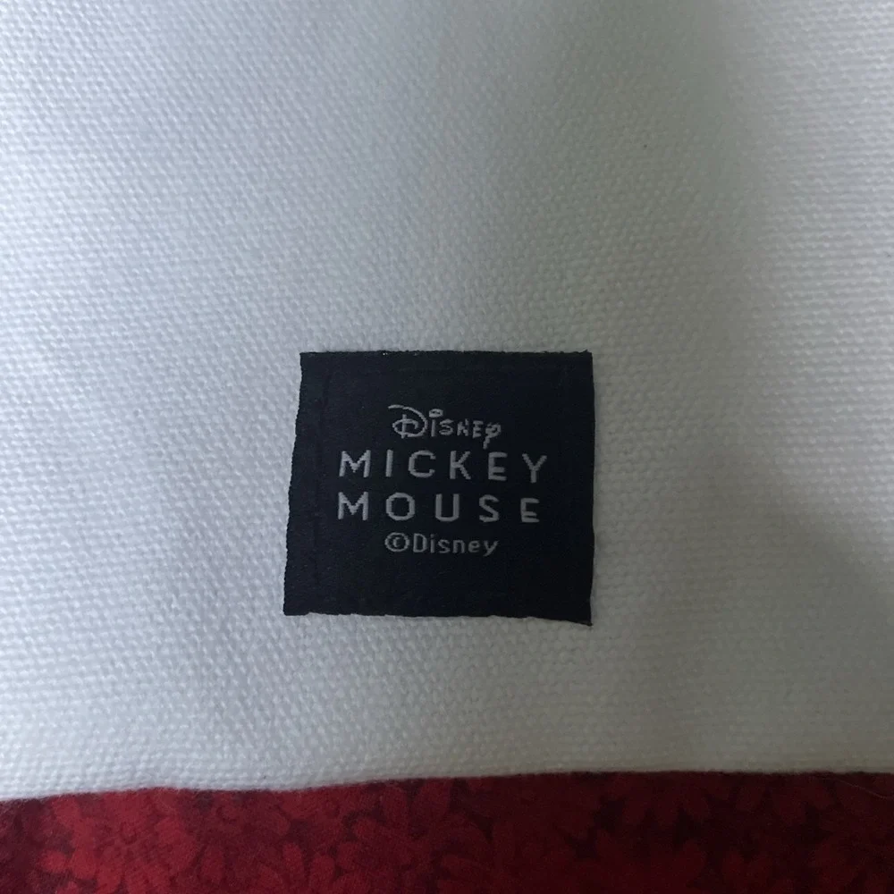 Disney Mickey Mouse Gold Silhouette‎ Canvas Zipper Pouch 9x5.5